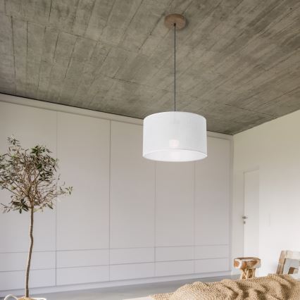 Brilagi - Lámpara colgante ANTHONY 1xE27/60W/230V roble/blanco