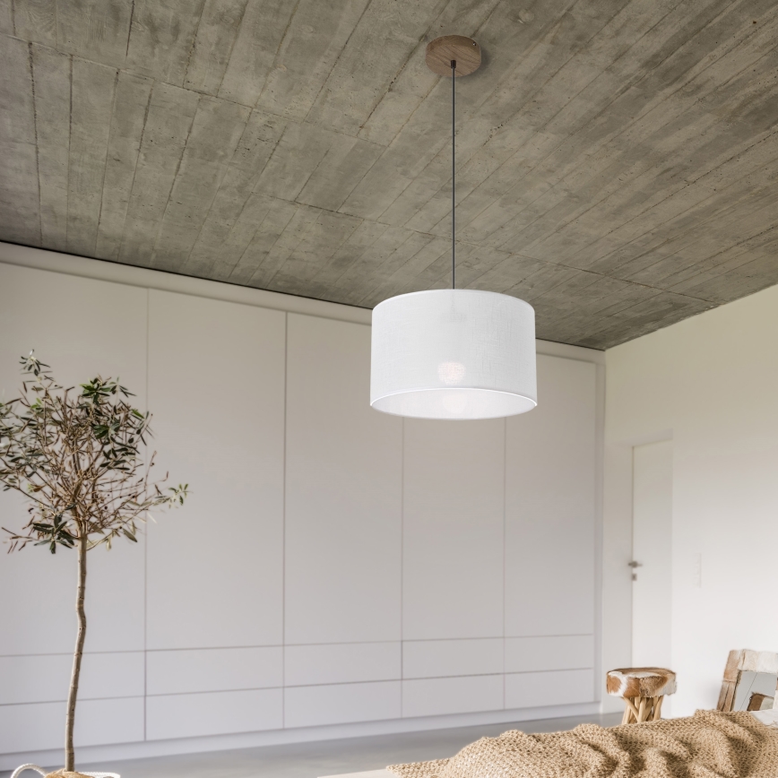 Brilagi - Lámpara colgante ANTHONY 1xE27/60W/230V roble/blanco