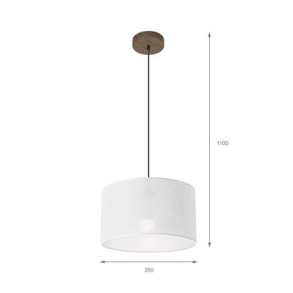 Brilagi - Lámpara colgante ANTHONY 1xE27/60W/230V roble/blanco