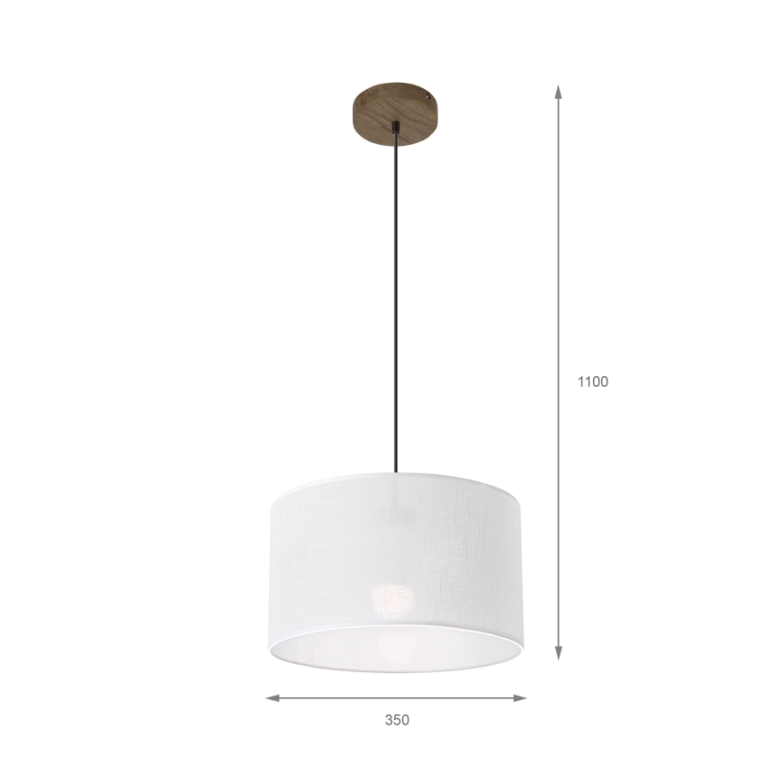 Brilagi - Lámpara colgante ANTHONY 1xE27/60W/230V roble/blanco