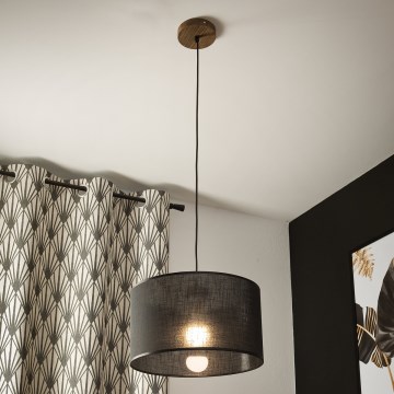Brilagi - Lámpara colgante ANTHONY 1xE27/60W/230V roble/negro