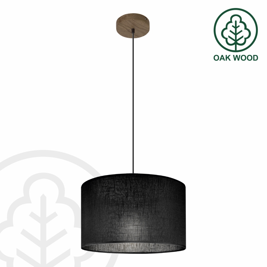 Brilagi - Lámpara colgante ANTHONY 1xE27/60W/230V roble/negro