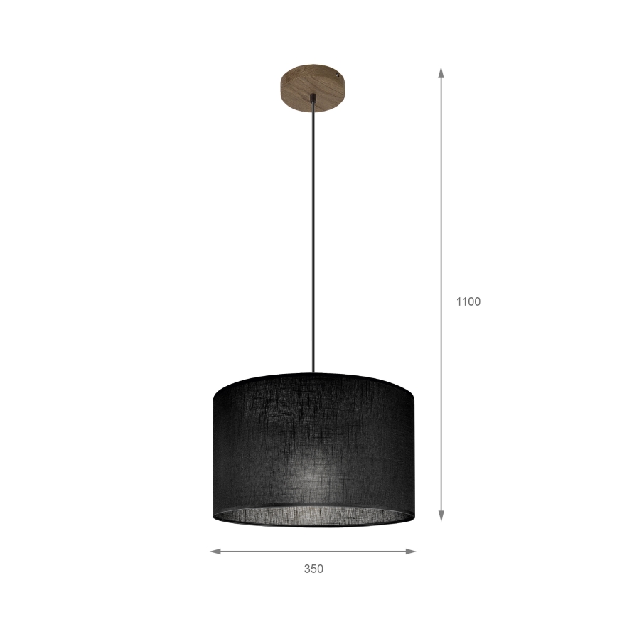 Brilagi - Lámpara colgante ANTHONY 1xE27/60W/230V roble/negro