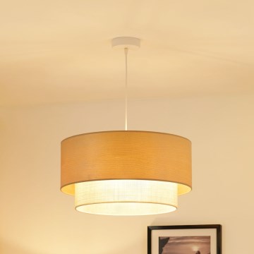 Brilagi - Lámpara colgante ARIZONA BOHO 1xE27/15W/230V diá. 45 cm beige/blanco