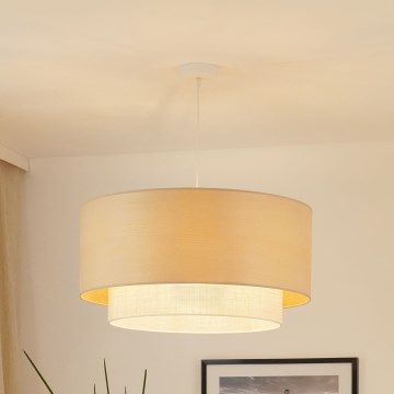 Brilagi - Lámpara colgante ARIZONA BOHO 1xE27/15W/230V diá. 60 cm beige/blanco
