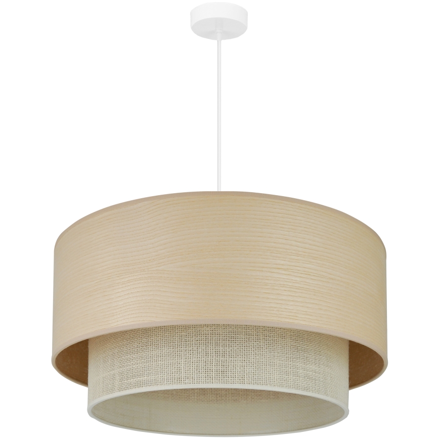 Brilagi - Lámpara colgante ARIZONA BOHO 1xE27/15W/230V diá. 60 cm beige/blanco