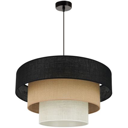 Brilagi - Lámpara colgante ASPEN LUNETA 1xE27/15W/230V diá. 60 cm negro/beige/color crema