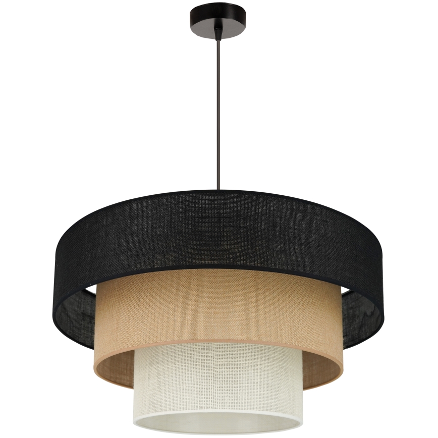 Brilagi - Lámpara colgante ASPEN LUNETA 1xE27/15W/230V diá. 60 cm negro/beige/color crema