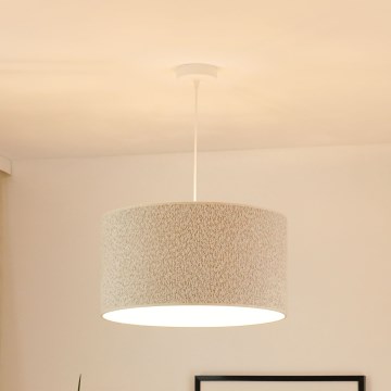 Brilagi - Lámpara colgante BOUCLE ROLLER 1xE27/15W/230V diá. 45 cm color crema