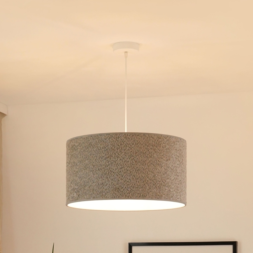 Brilagi - Lámpara colgante BOUCLE ROLLER 1xE27/15W/230V diá. 45 cm gris