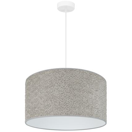Brilagi - Lámpara colgante BOUCLE ROLLER 1xE27/15W/230V diá. 45 cm gris