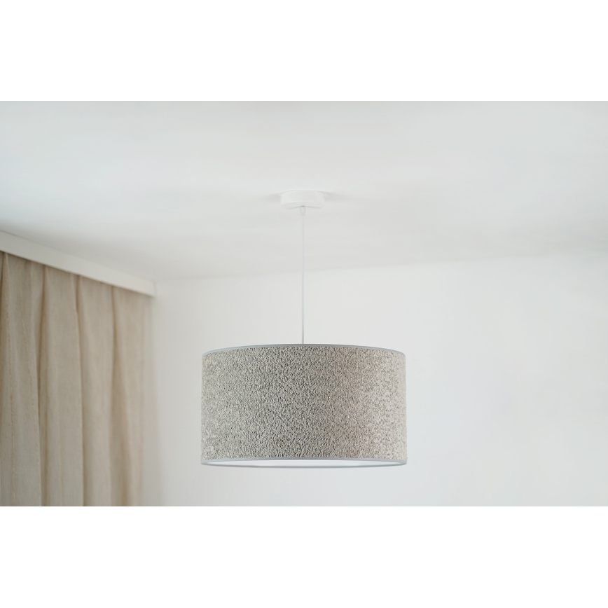 Brilagi - Lámpara colgante BOUCLE ROLLER 1xE27/15W/230V diá. 45 cm gris