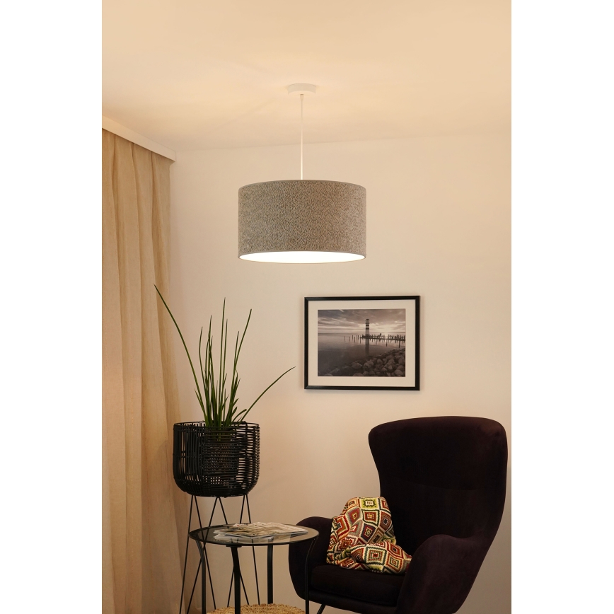 Brilagi - Lámpara colgante BOUCLE ROLLER 1xE27/15W/230V diá. 45 cm gris