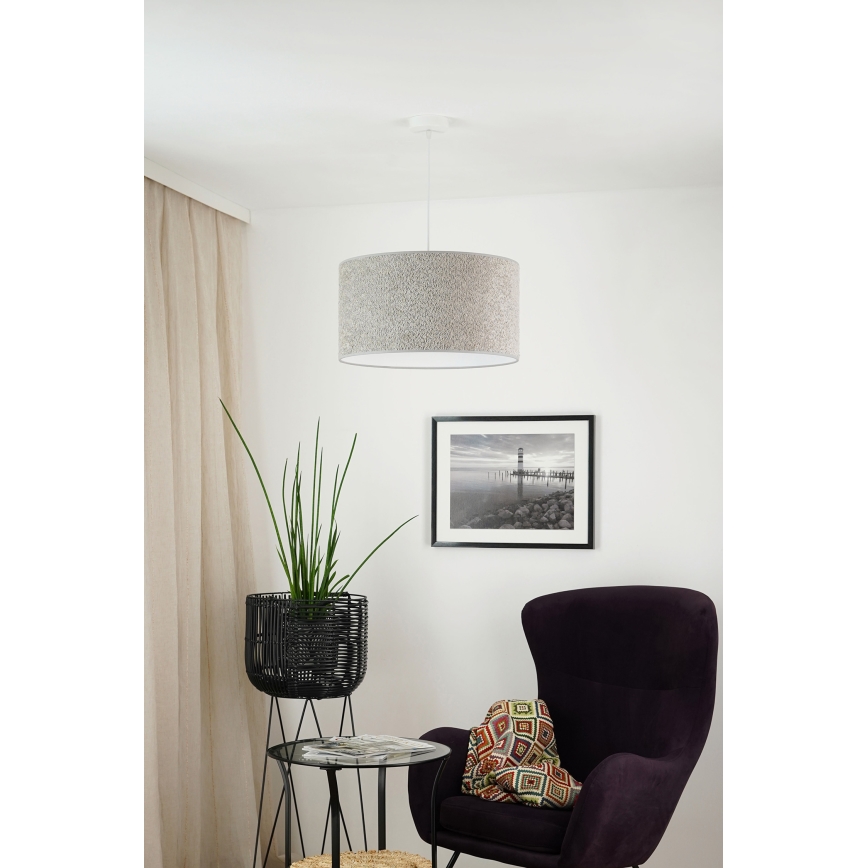 Brilagi - Lámpara colgante BOUCLE ROLLER 1xE27/15W/230V diá. 45 cm gris