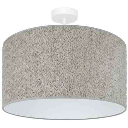 Brilagi - Lámpara colgante BOUCLE ROLLER 1xE27/15W/230V diá. 45 cm gris