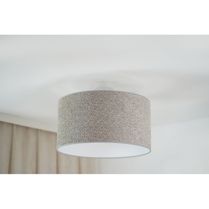 Brilagi - Lámpara colgante BOUCLE ROLLER 1xE27/15W/230V diá. 45 cm gris