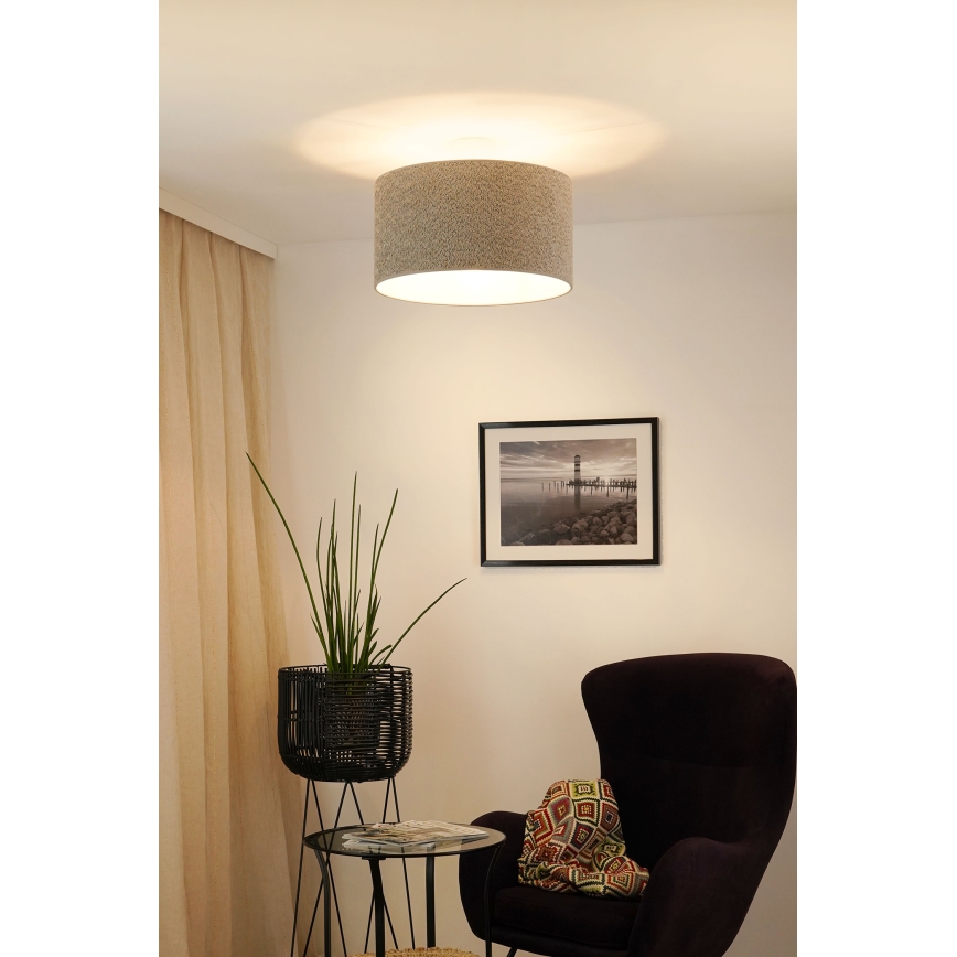 Brilagi - Lámpara colgante BOUCLE ROLLER 1xE27/15W/230V diá. 45 cm gris