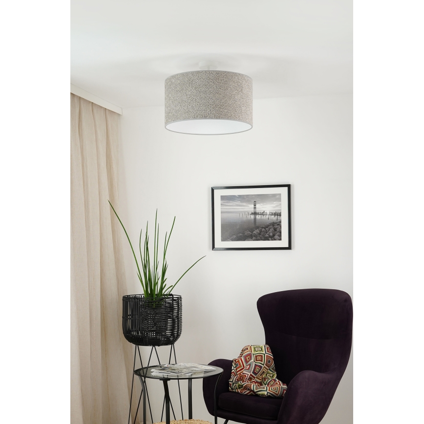 Brilagi - Lámpara colgante BOUCLE ROLLER 1xE27/15W/230V diá. 45 cm gris