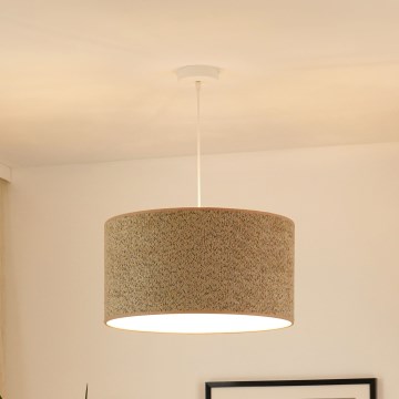 Brilagi - Lámpara colgante BOUCLE ROLLER 1xE27/15W/230V diá. 50 cm marrón