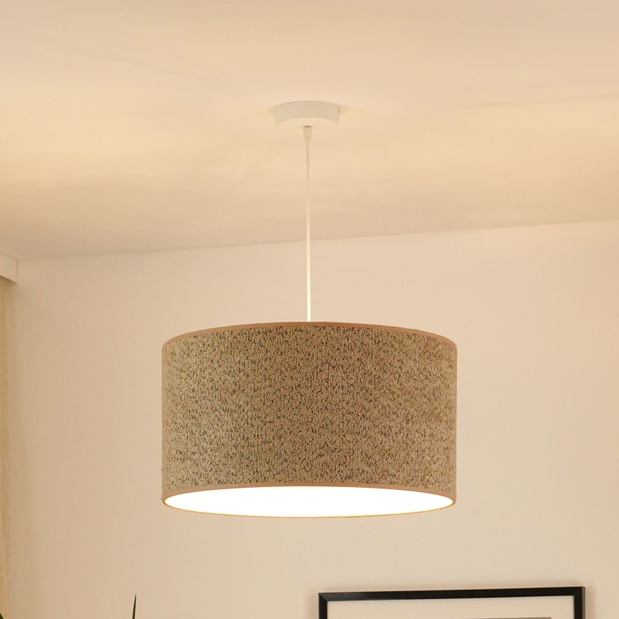 Brilagi - Lámpara colgante BOUCLE ROLLER 1xE27/15W/230V diá. 50 cm marrón