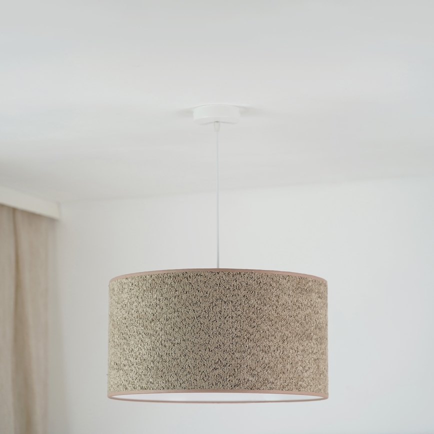 Brilagi - Lámpara colgante BOUCLE ROLLER 1xE27/15W/230V diá. 50 cm marrón