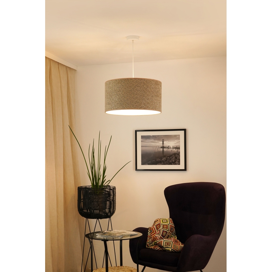 Brilagi - Lámpara colgante BOUCLE ROLLER 1xE27/15W/230V diá. 50 cm marrón