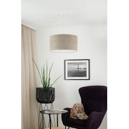 Brilagi - Lámpara colgante BOUCLE ROLLER 1xE27/15W/230V diá. 50 cm marrón
