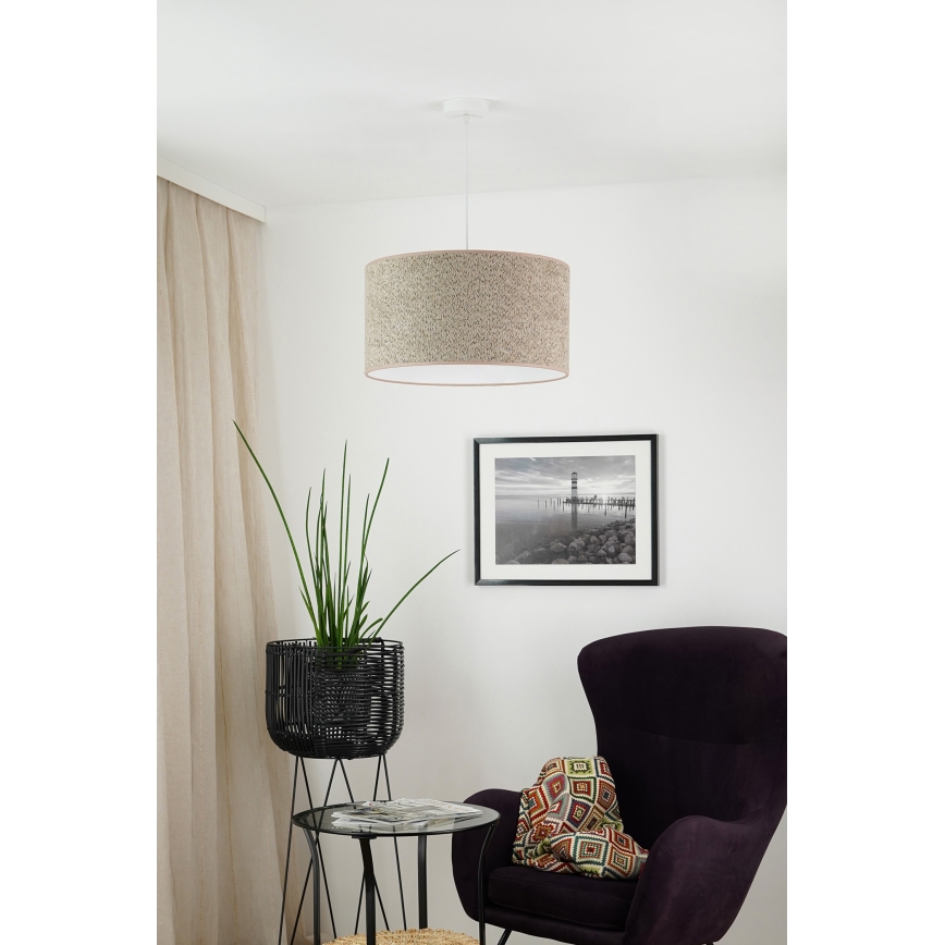 Brilagi - Lámpara colgante BOUCLE ROLLER 1xE27/15W/230V diá. 50 cm marrón
