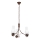 Brilagi - Lámpara colgante con cadena COTTAGE 3xE14/40W/230V roble/blanco