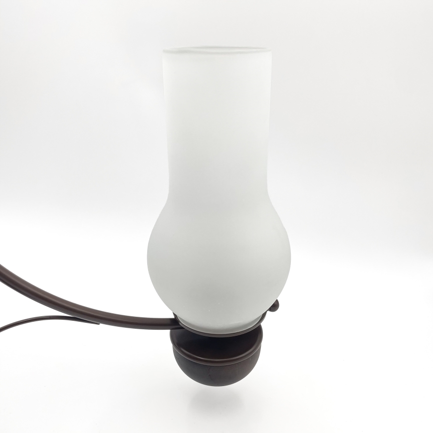 Brilagi - Lámpara colgante con cadena COTTAGE 3xE14/40W/230V roble/blanco