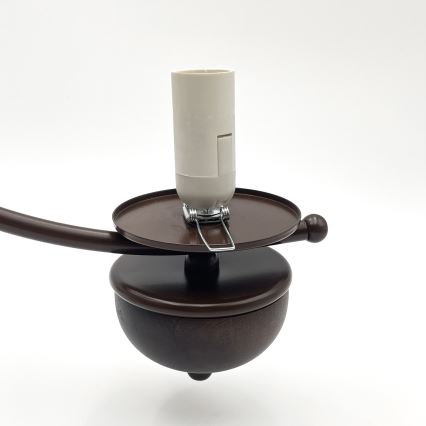Brilagi - Lámpara colgante con cadena COTTAGE 3xE14/40W/230V roble/blanco