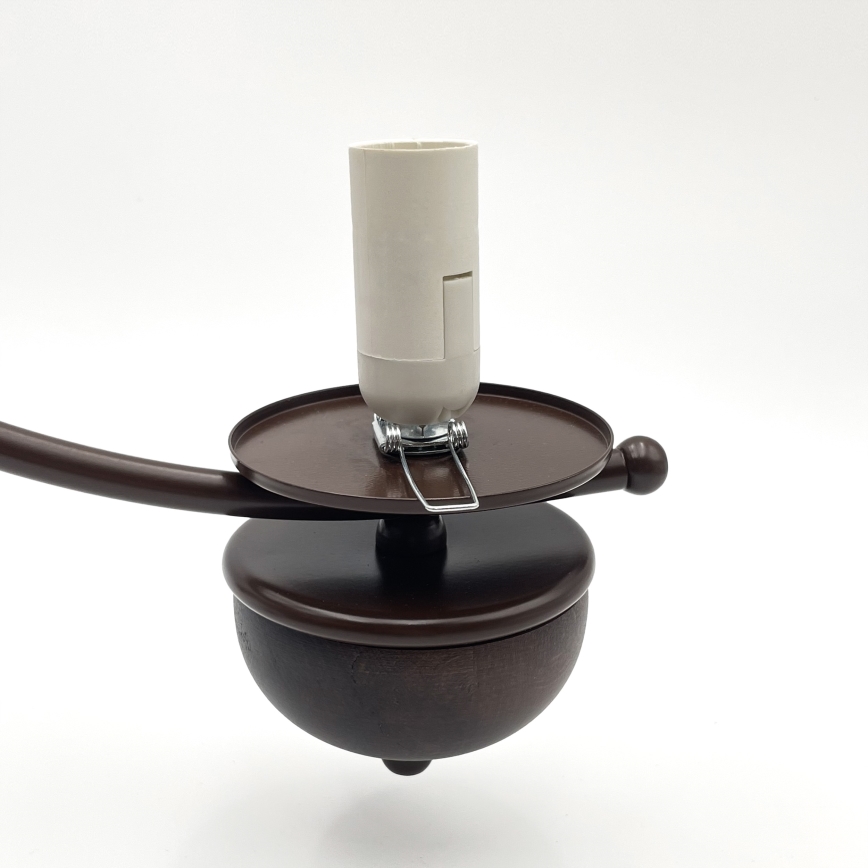 Brilagi - Lámpara colgante con cadena COTTAGE 3xE14/40W/230V roble/blanco