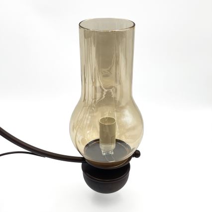 Brilagi - Lámpara colgante con cadena COTTAGE 3xE14/40W/230V roble/marrón