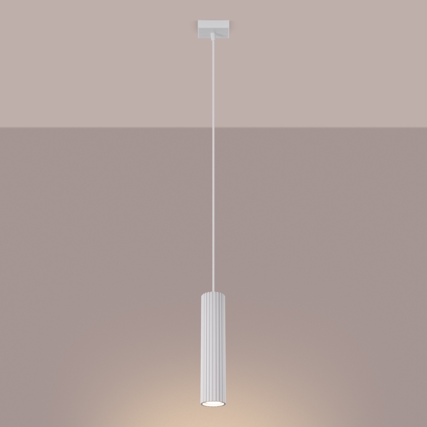 Brilagi - Lámpara colgante CRESTO 1xGU10/10W/230V blanco