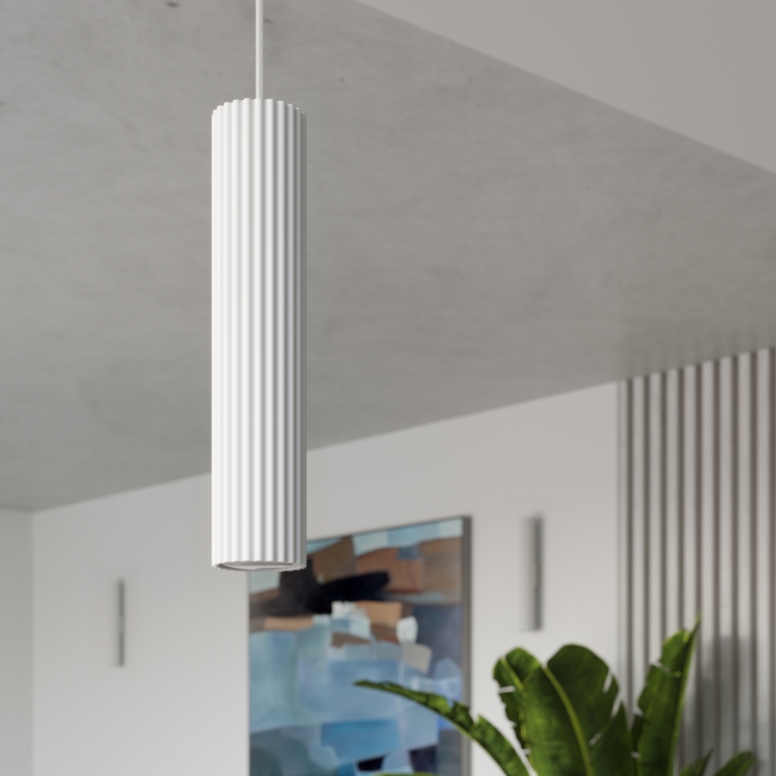 Brilagi - Lámpara colgante CRESTO 1xGU10/10W/230V blanco