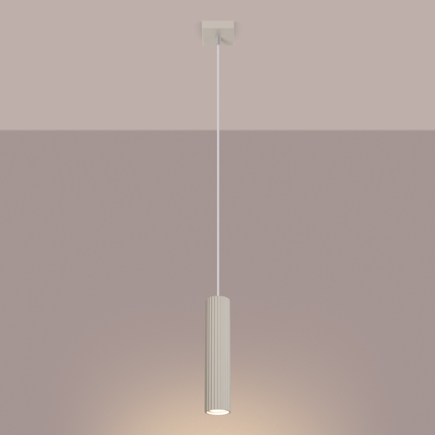 Brilagi - Lámpara colgante CRESTO 1xGU10/10W/230V color crema