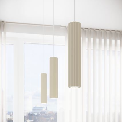 Brilagi - Lámpara colgante CRESTO 1xGU10/10W/230V color crema