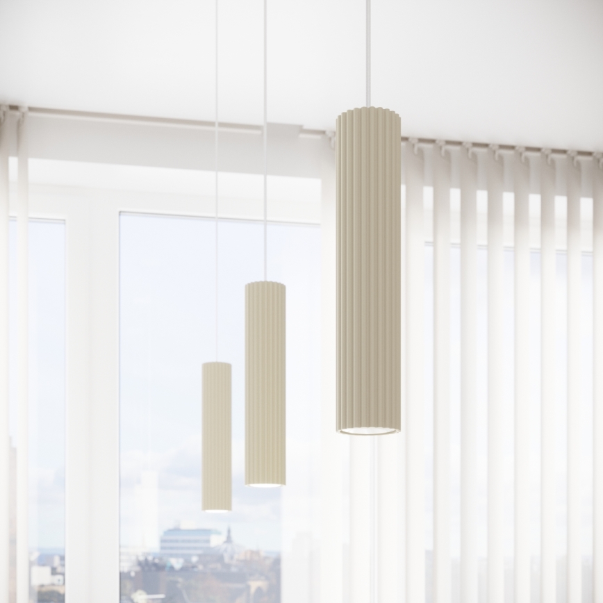 Brilagi - Lámpara colgante CRESTO 1xGU10/10W/230V color crema