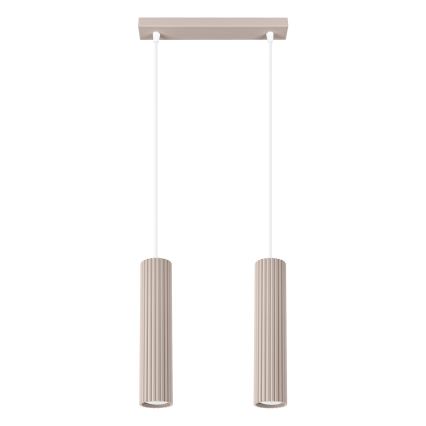Brilagi - Lámpara colgante CRESTO 2xGU10/10W/230V taupe