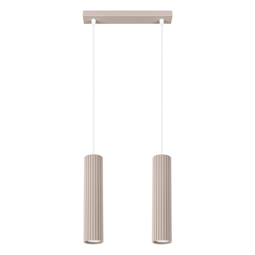 Brilagi - Lámpara colgante CRESTO 2xGU10/10W/230V taupe