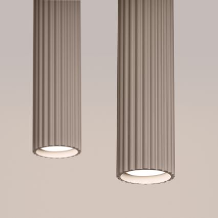 Brilagi - Lámpara colgante CRESTO 2xGU10/10W/230V taupe