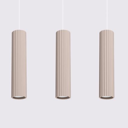 Brilagi - Lámpara colgante CRESTO 3xGU10/10W/230V taupe