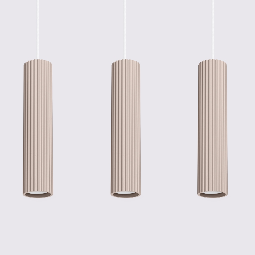 Brilagi - Lámpara colgante CRESTO 3xGU10/10W/230V taupe
