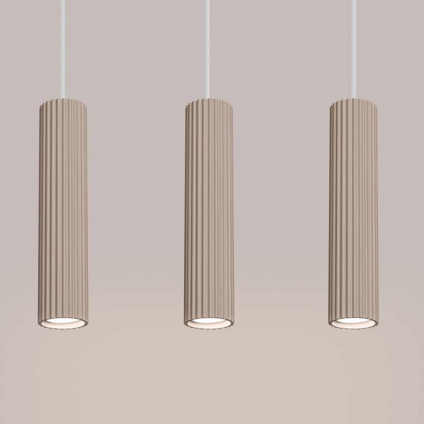 Brilagi - Lámpara colgante CRESTO 3xGU10/10W/230V taupe