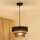 Brilagi - Lámpara colgante DAKOTA LUNETA 1xE27/15W/230V diá. 25 cm negro/beige