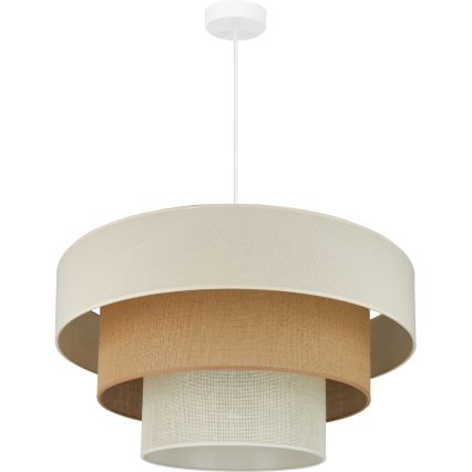 Brilagi - Lámpara colgante DENVER LUNETA 1xE27/15W/230V diá. 60 cm beige/marrón/color crema