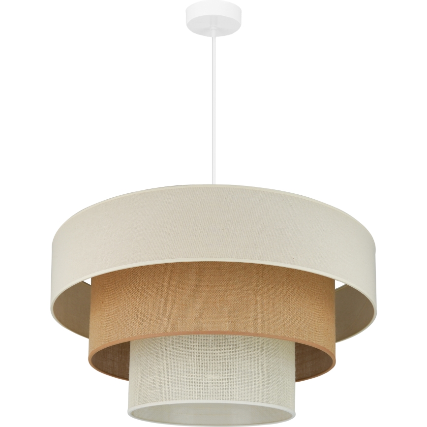 Brilagi - Lámpara colgante DENVER LUNETA 1xE27/15W/230V diá. 60 cm beige/marrón/color crema
