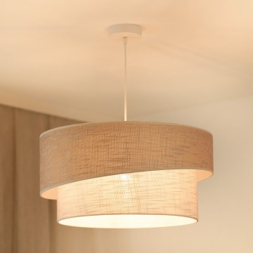 Brilagi - Lámpara colgante DOVER SHINE 1xE27/15W/230V diá. 50 cm gris/color crema