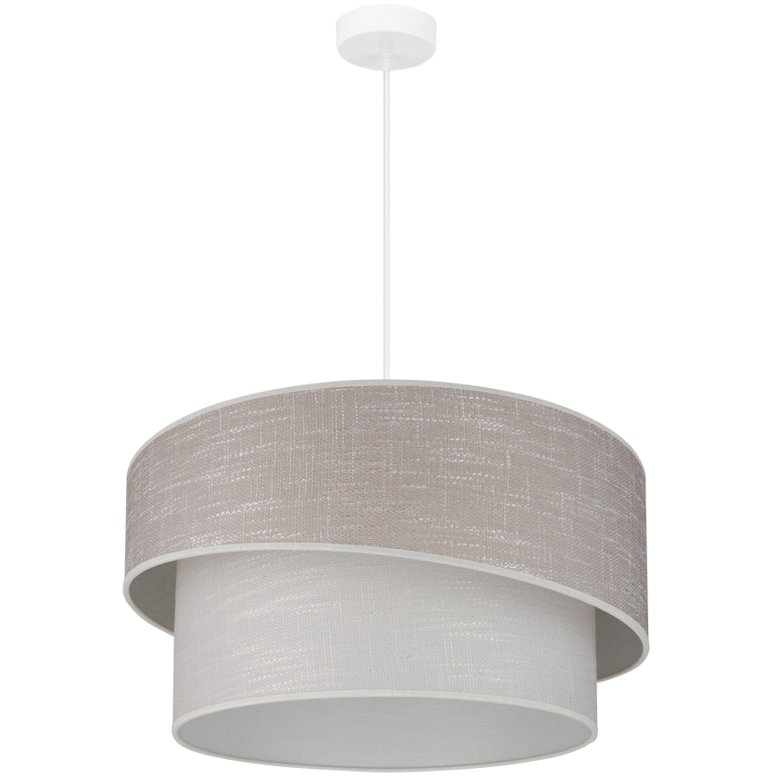 Brilagi - Lámpara colgante DOVER SHINE 1xE27/15W/230V diá. 50 cm gris/color crema