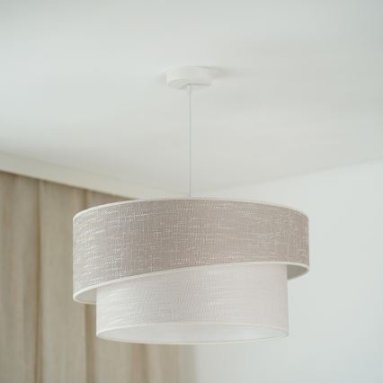 Brilagi - Lámpara colgante DOVER SHINE 1xE27/15W/230V diá. 50 cm gris/color crema